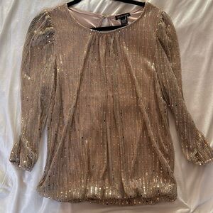 NWOT ByDesign Champagne Shimmer Top Youth Large